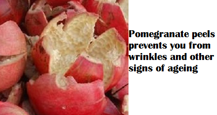 Pomegranate peels prevents you from wrinkles and other signs of ageing Pomegranate peels prevents you from wrinkles and other signs of ageing