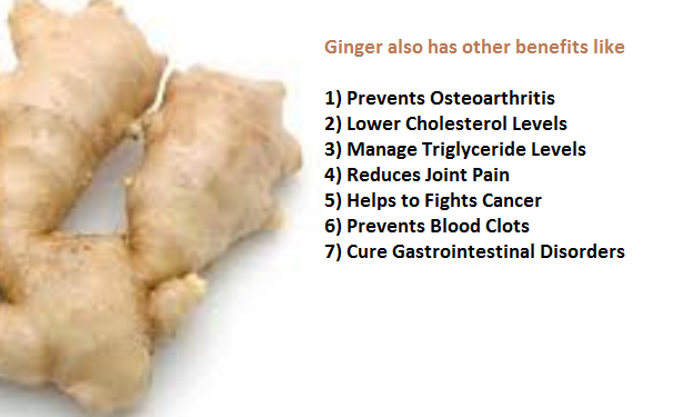 Ginger also has other benefits like Ginger also has other benefits like