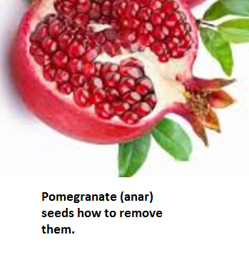 Pomegranate (anar) seeds how to remove them. Pomegranate (anar) seeds how to remove them.