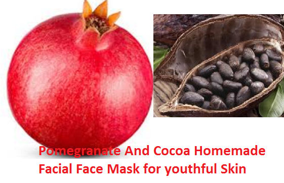 Pomegranate And Cocoa Homemade Facial Face Mask for youthful Skin Pomegranate And Cocoa Homemade Facial Face Mask for youthful Skin