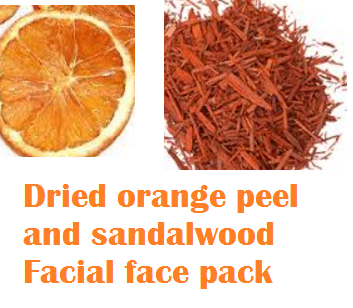 Dried orange peel and sandalwood Facial face pack Dried orange peel and sandalwood Facial face pack