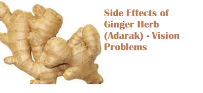 Side Effects of Ginger Herb (Adarak) - Vision Problems Side Effects of Ginger Herb (Adarak) - Vision Problems