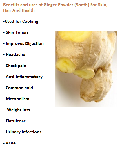 Benefits and uses of Ginger Powder (Sonth) For Skin, Hair And Health Benefits and uses of Ginger Powder (Sonth) For Skin, Hair And Health