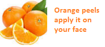 Orange peels apply it on your face
