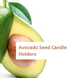 Avocado Seed Candle Holders Avocado Seed Candle Holders