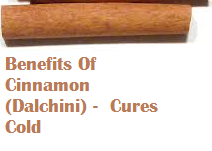 Benefits Of Cinnamon (Dalchini) - Cures Cold Benefits Of Cinnamon (Dalchini) - Cures Cold